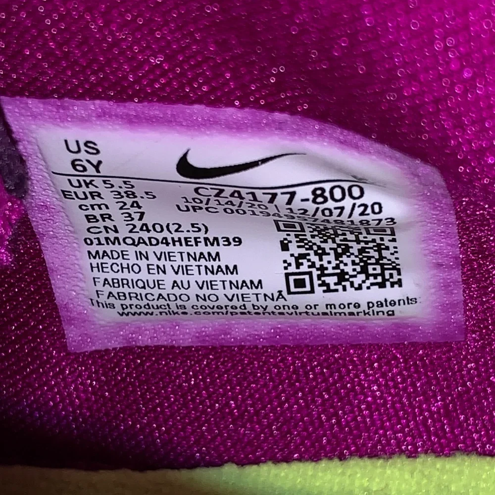 Nike Kids Zoom Freak 2 ‘Bright Mango’ Neon Pink/Purple/Lime Basketball Sneakers